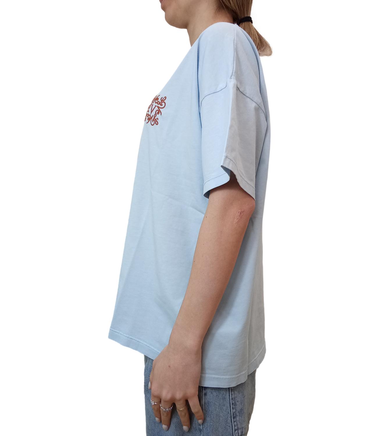 Vicolo t-shirt celeste donna