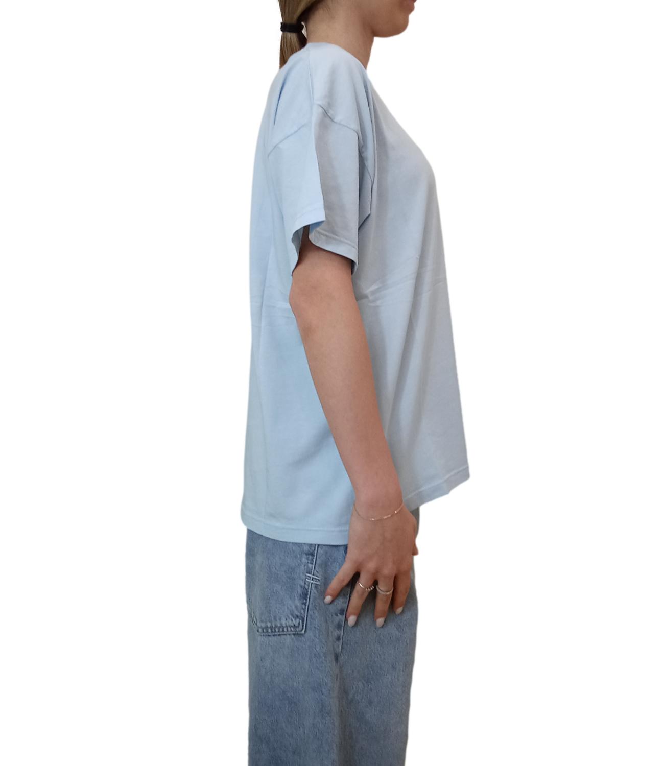 Vicolo t-shirt celeste donna