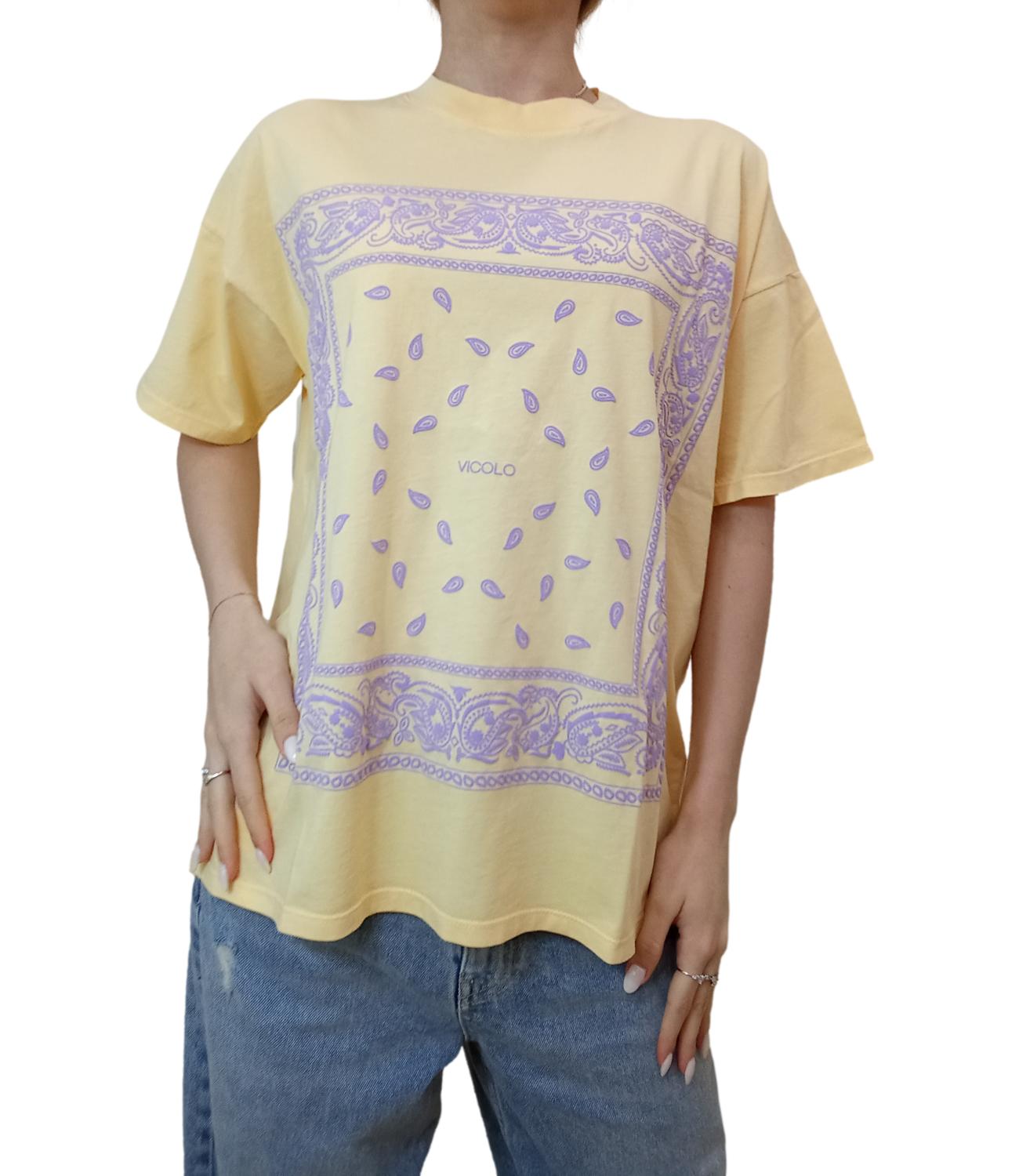 Vicolo t-shirt gialla donna