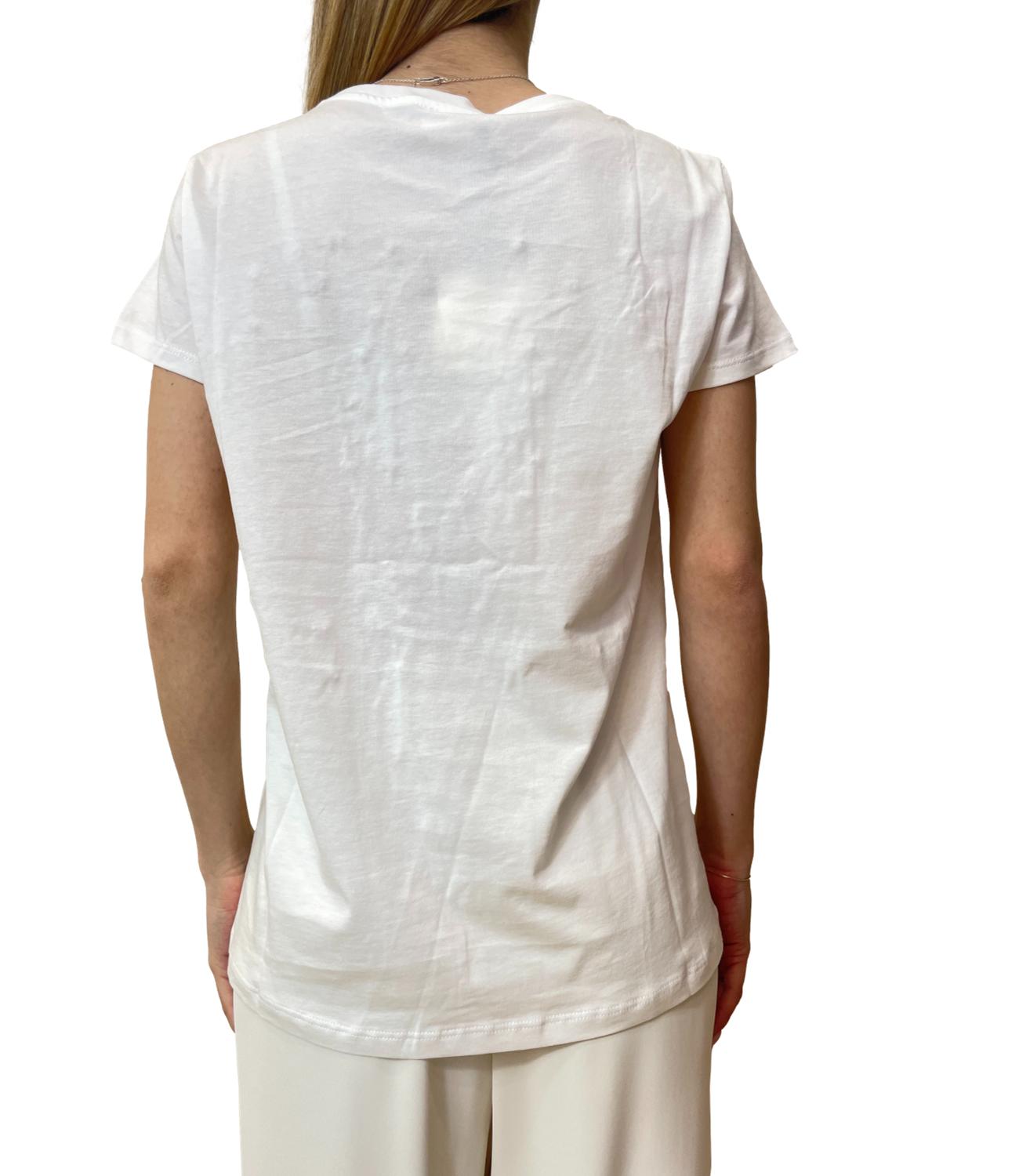 Vicolo t-shirt bianco/rosso donna