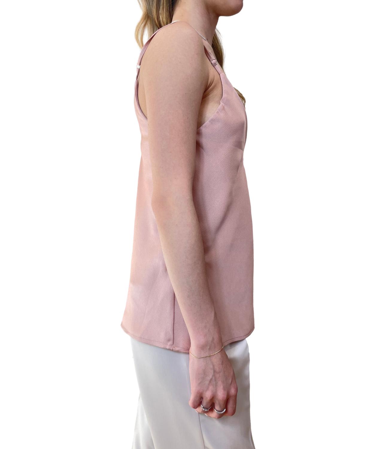 Vicolo canotta satin rosa cipria donna
