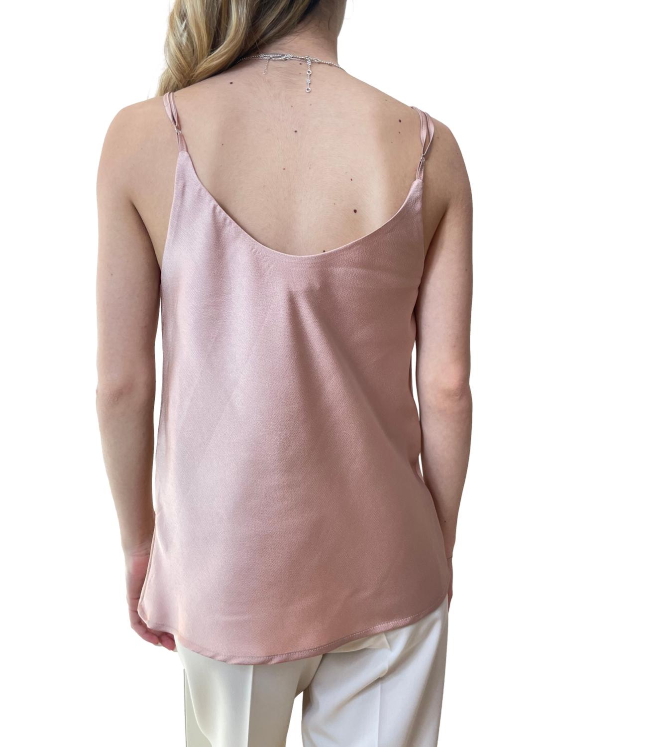 Vicolo canotta satin rosa cipria donna