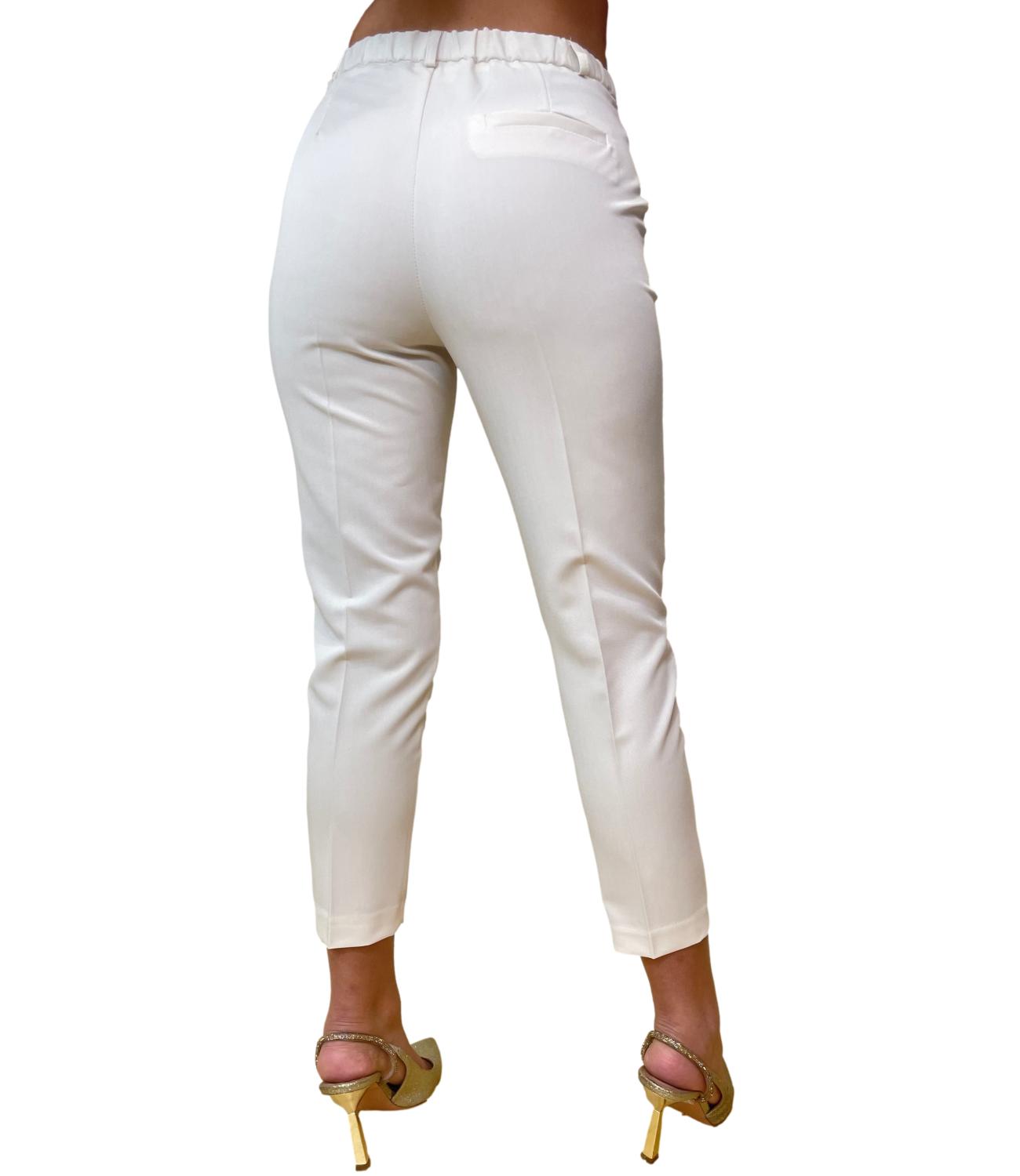 Vicolo Pantaloni Crema Donna