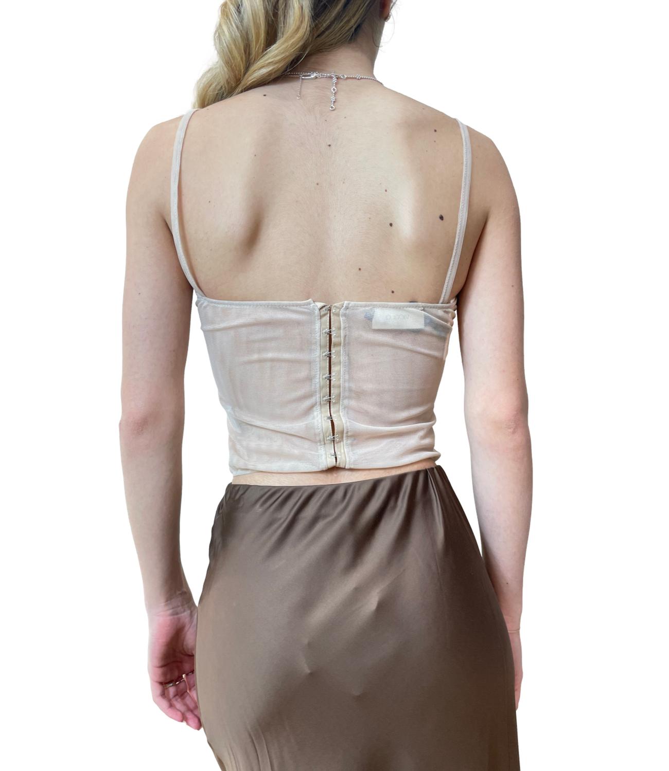 Vicolo top corsetto raso chamoagne donna