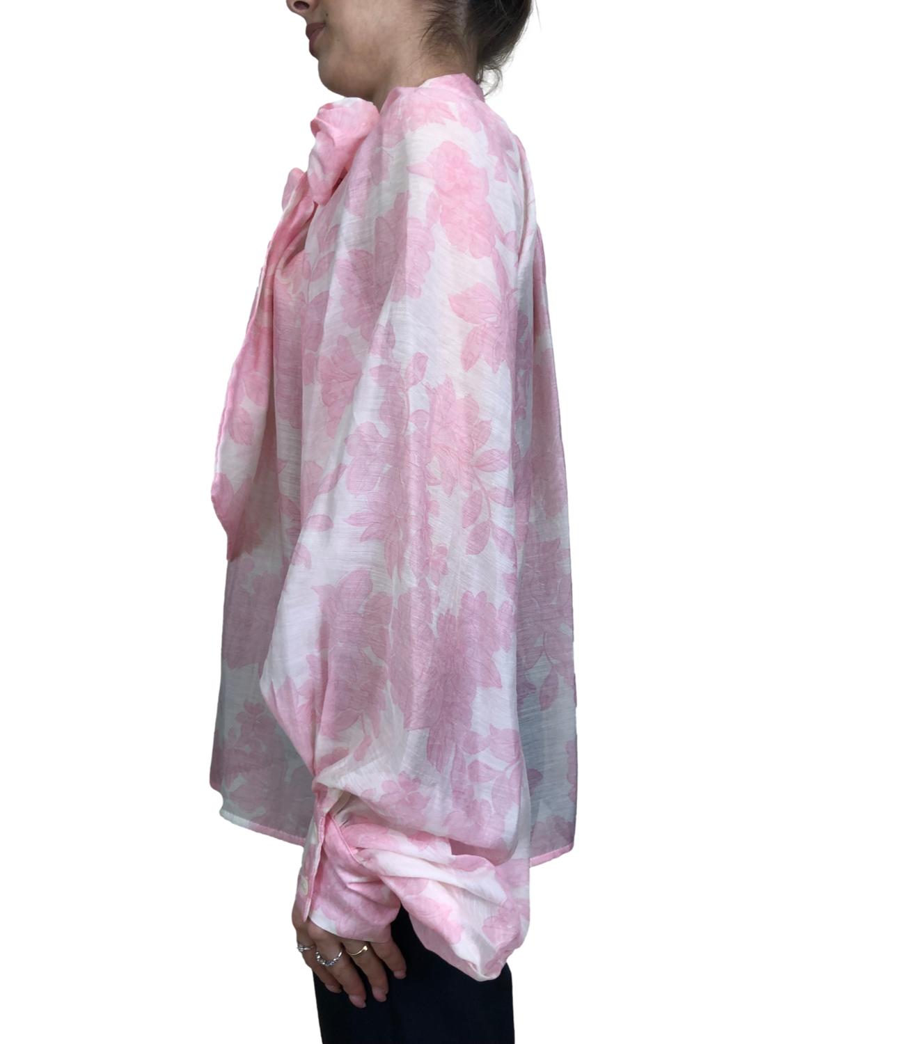 Vicolo camicia fiori rosa donna