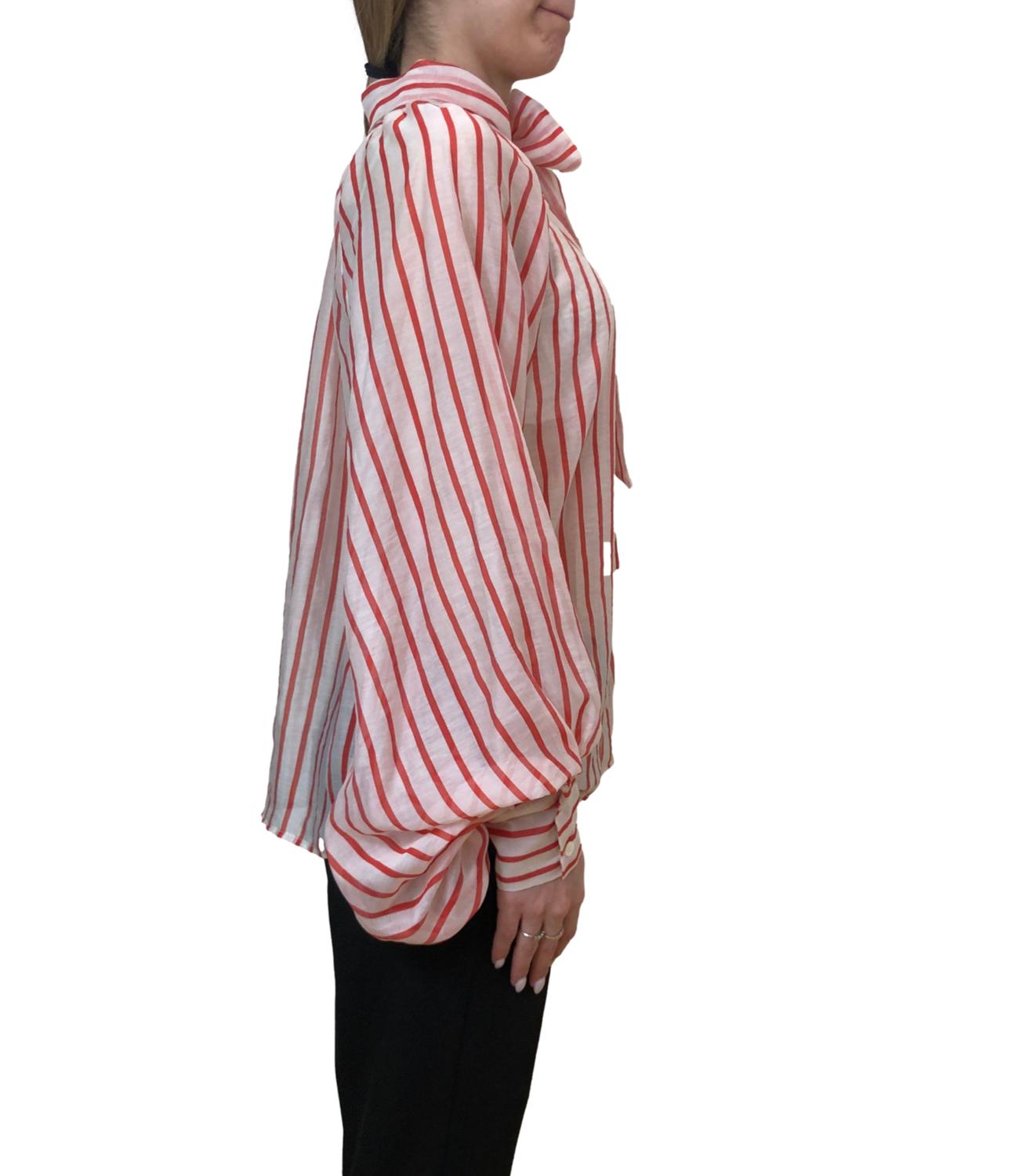 Vicolo camicia rosso/panna donna