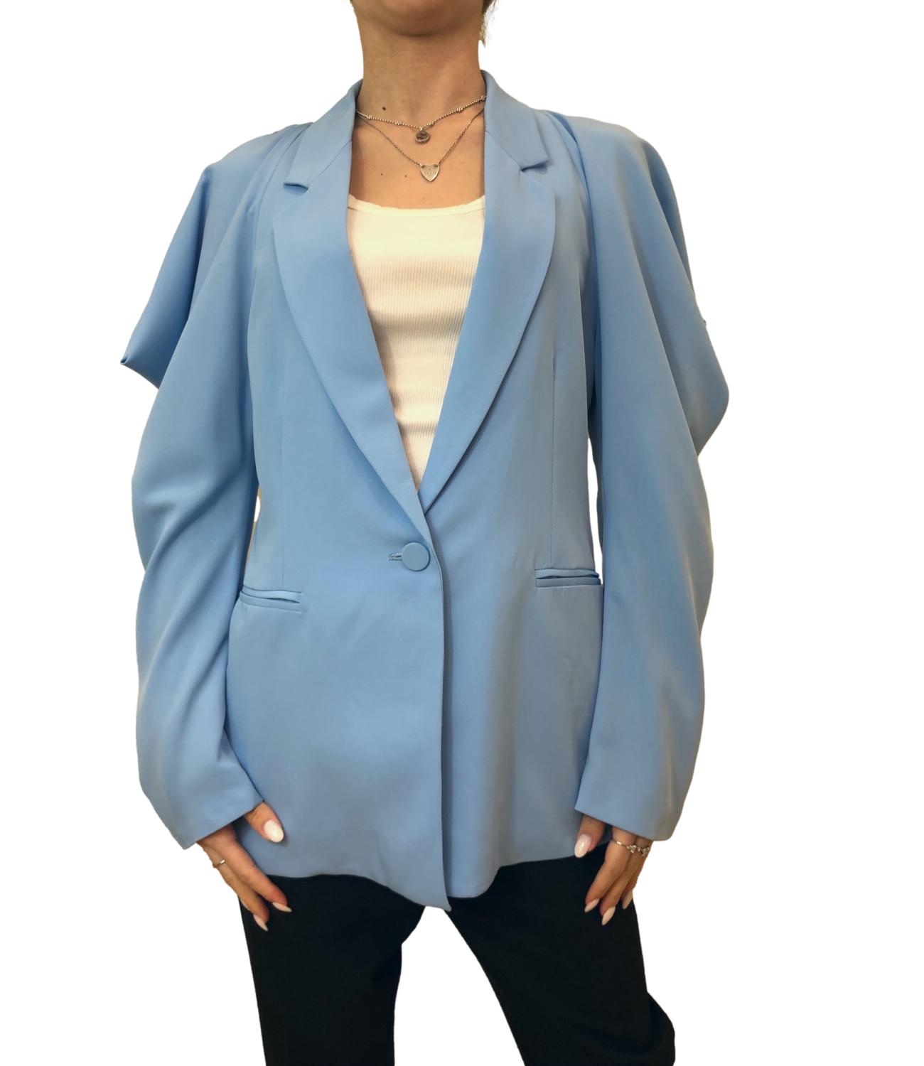 Vicolo giacca celeste donna