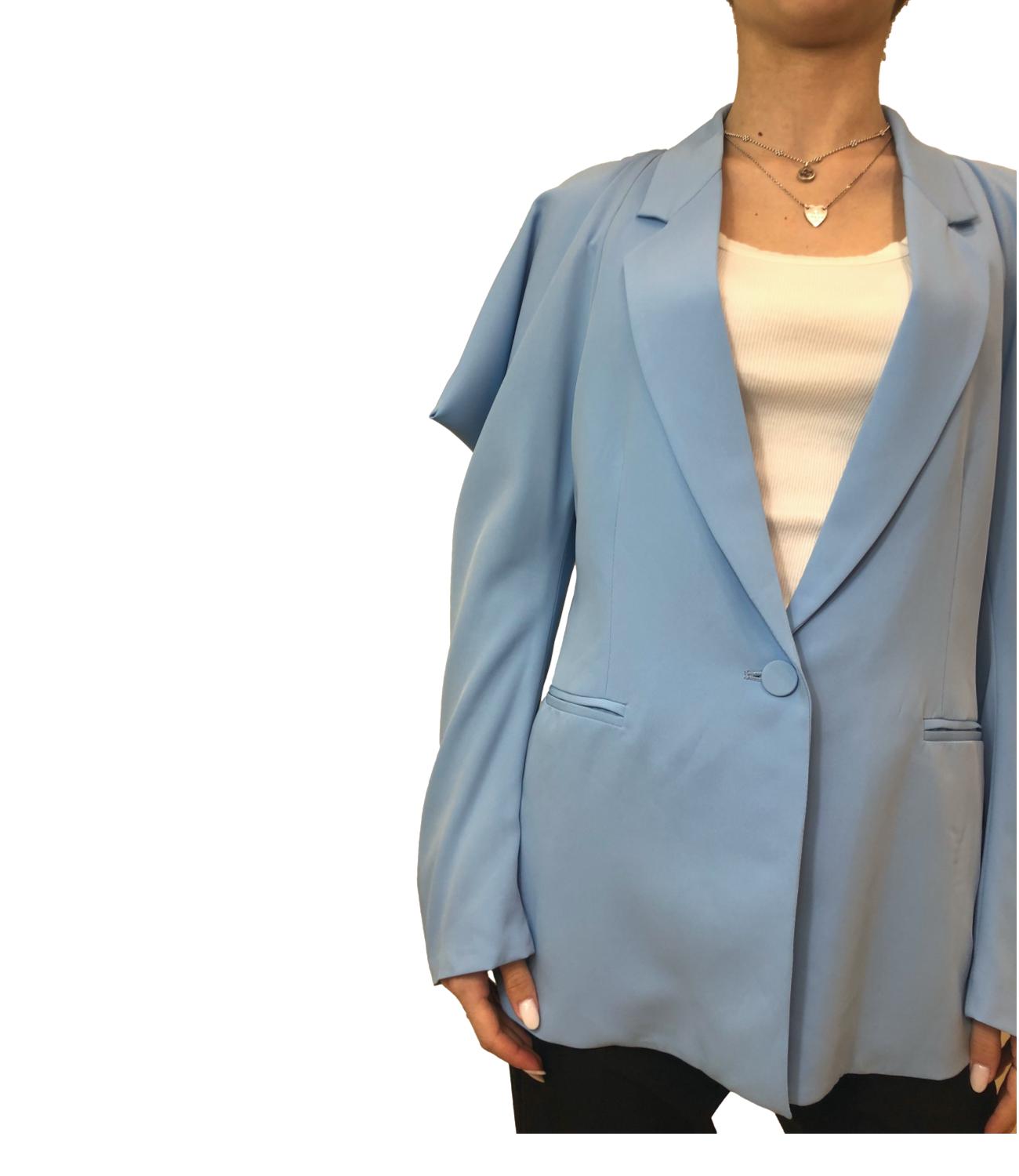 Vicolo giacca celeste donna