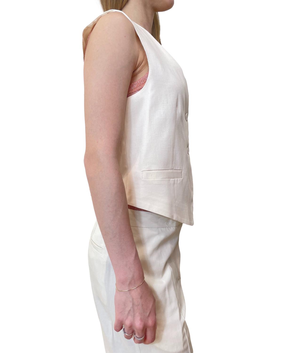 Vicolo gilet panna donna