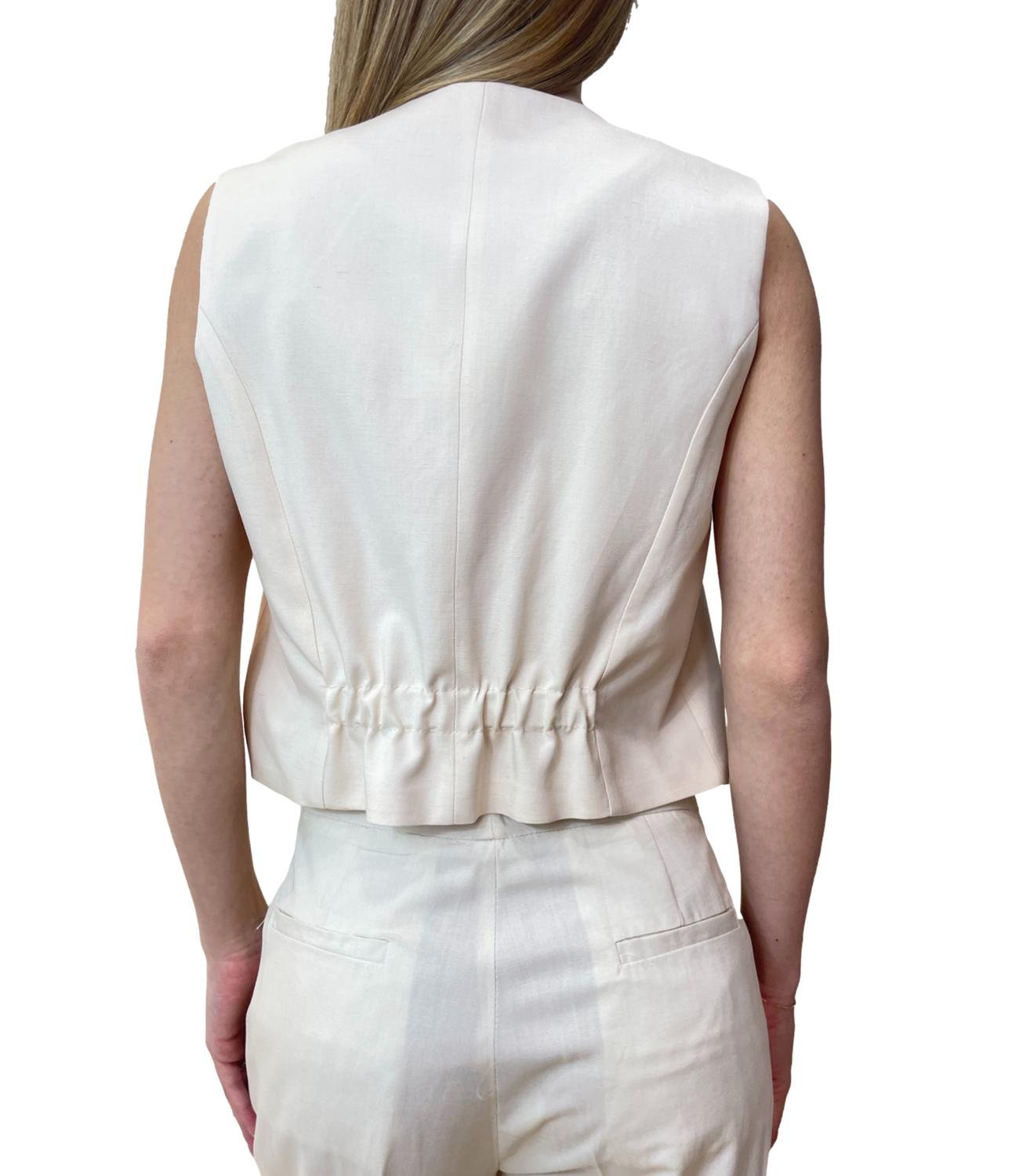 Vicolo gilet panna donna