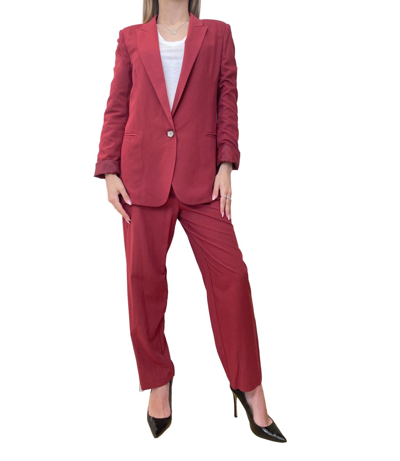 Vicolo pantalone bordeaux donna