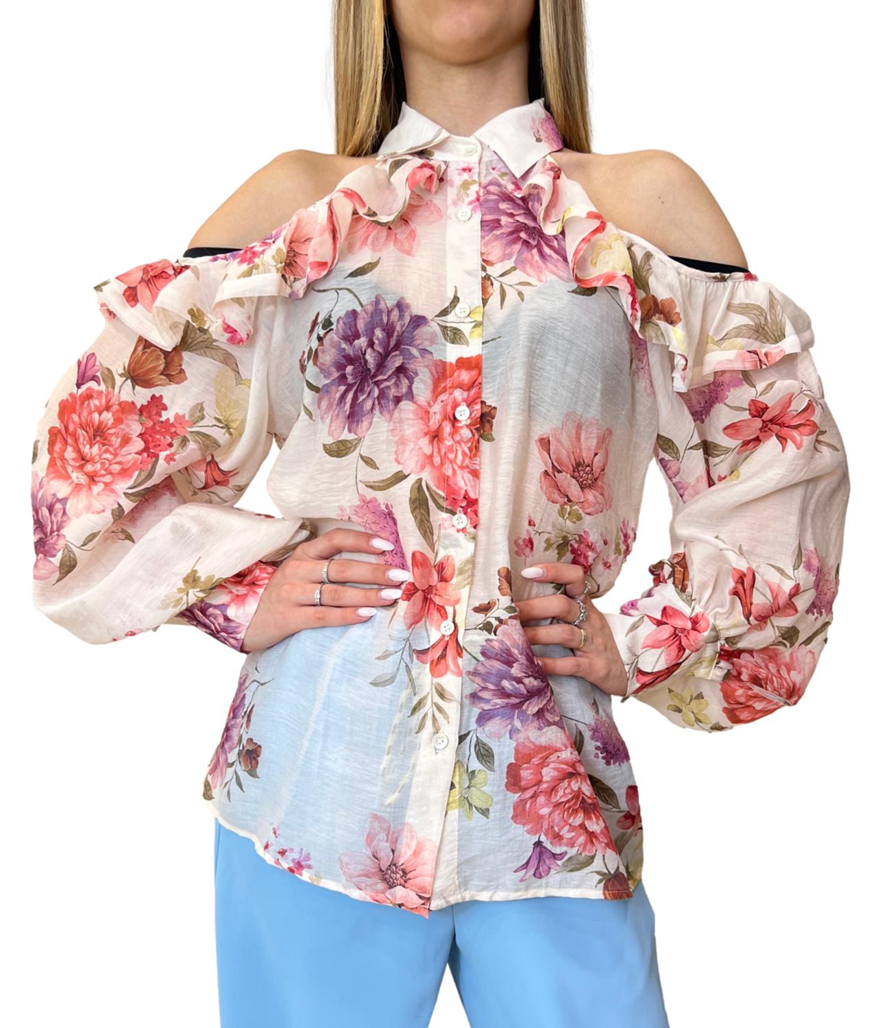 Vicolo Camicia Floreale Multicolor Donna