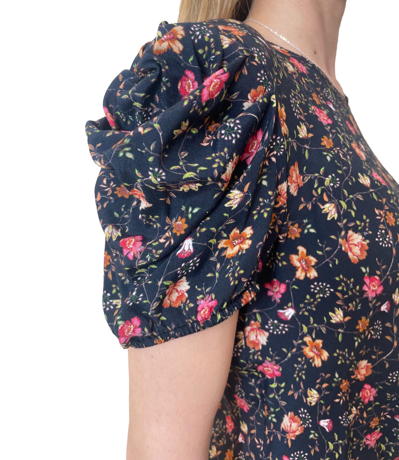 Vicolo Abito Nero Multicolor Donna