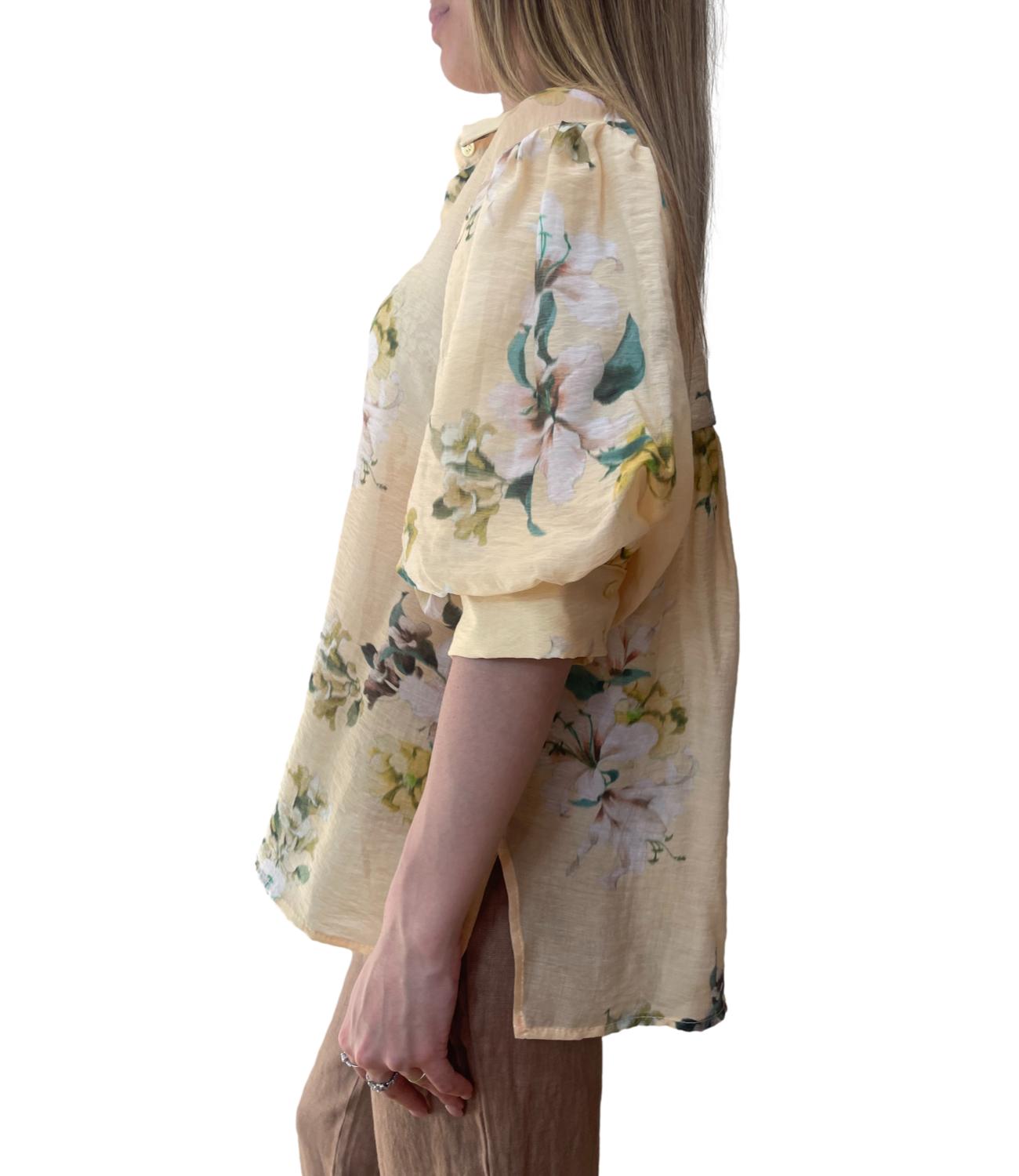 Vicolo camicia gialla multicolor donna