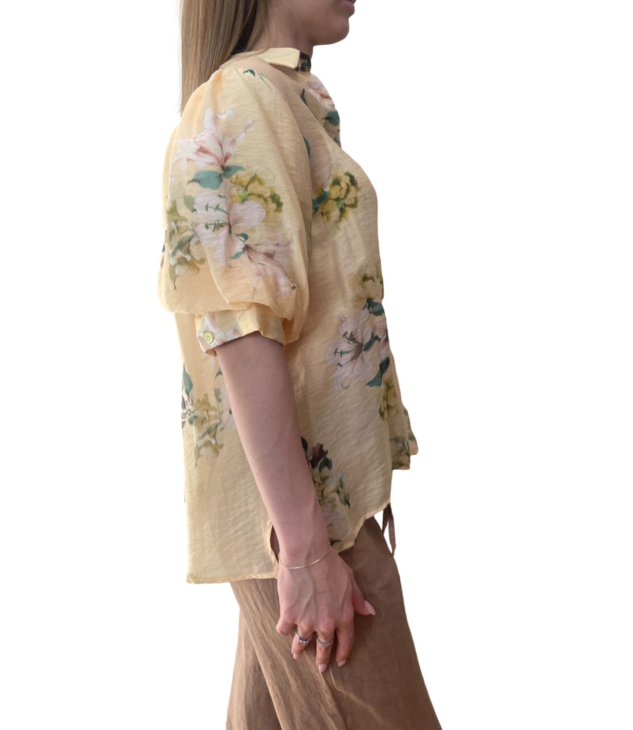 Vicolo camicia gialla multicolor donna
