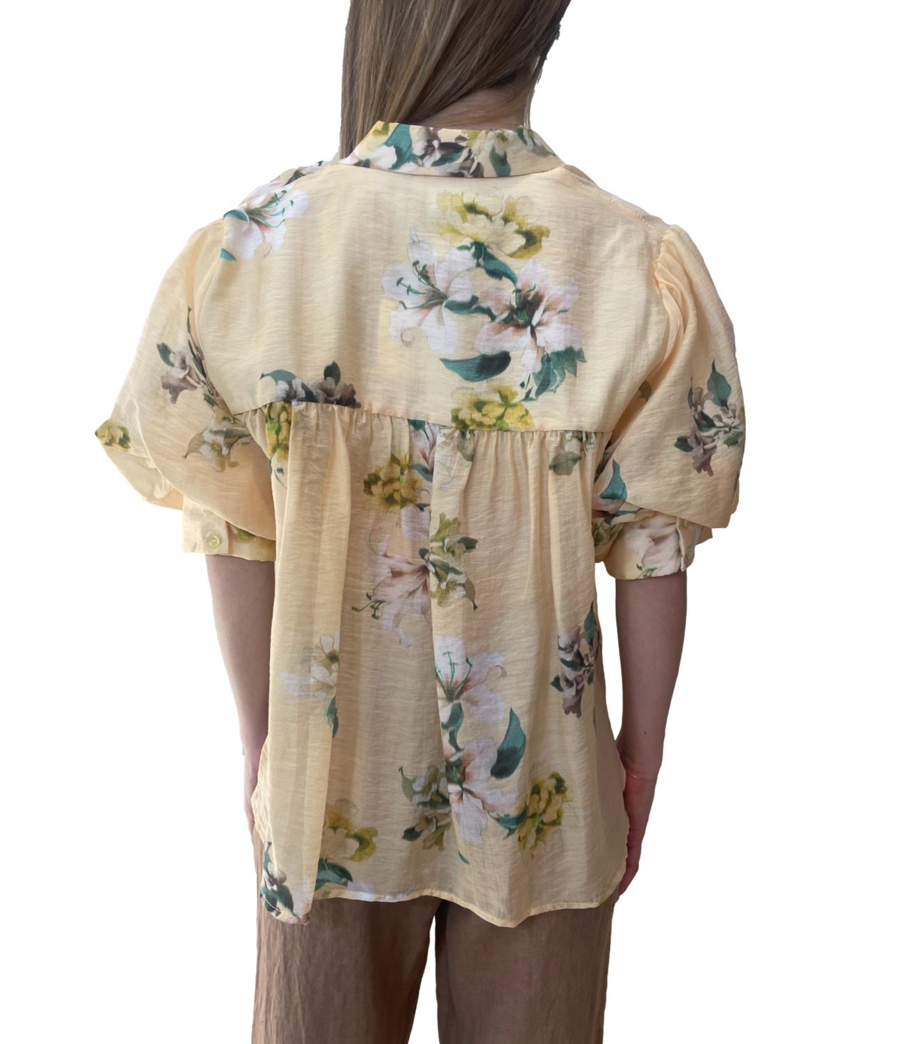 Vicolo camicia gialla multicolor donna