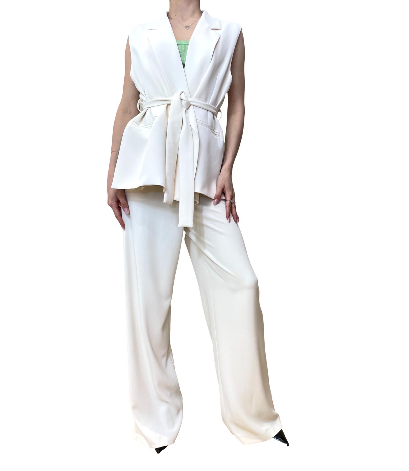 Vicolo pantalone panna donna