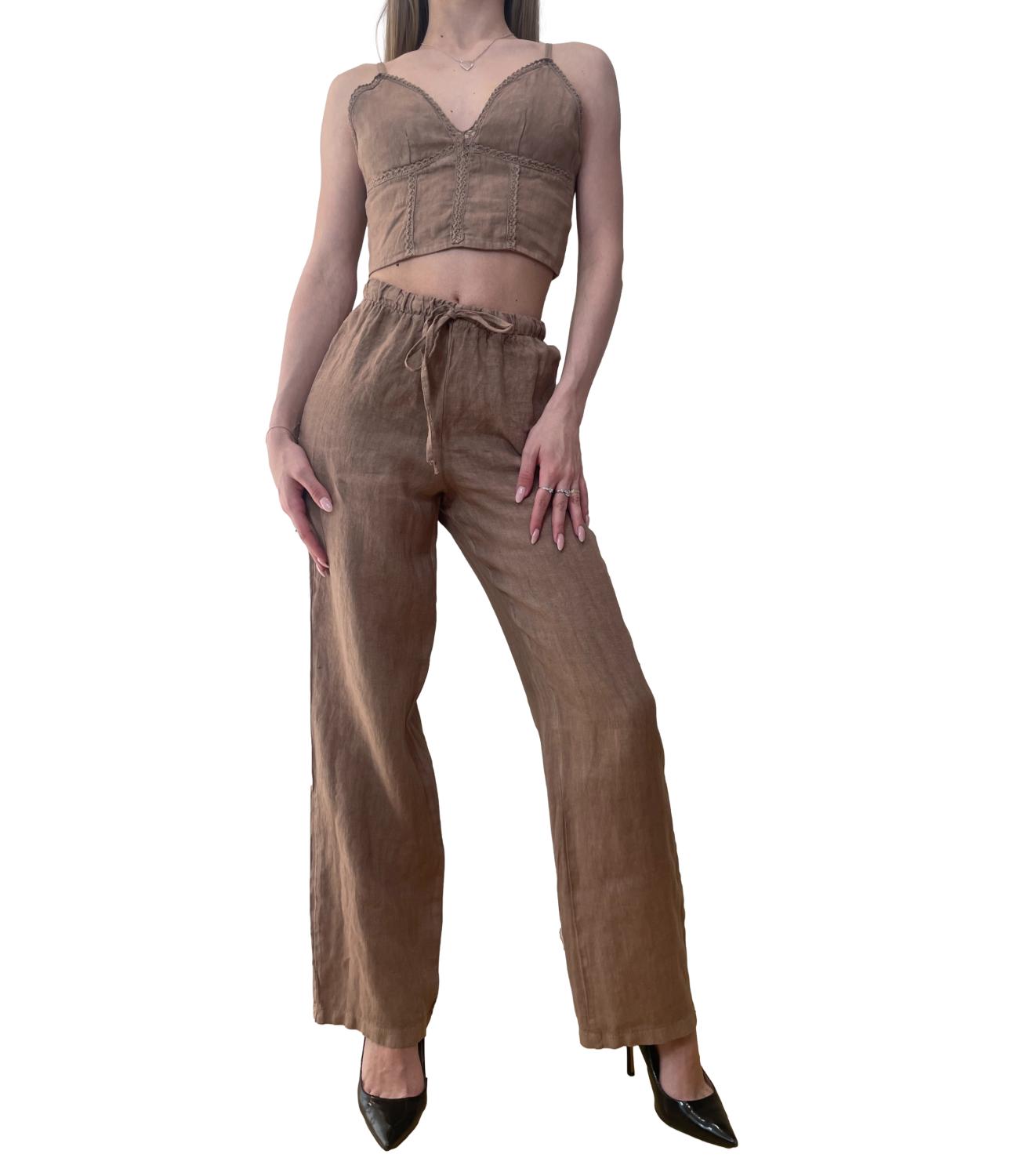 Vicolo top marrone donna