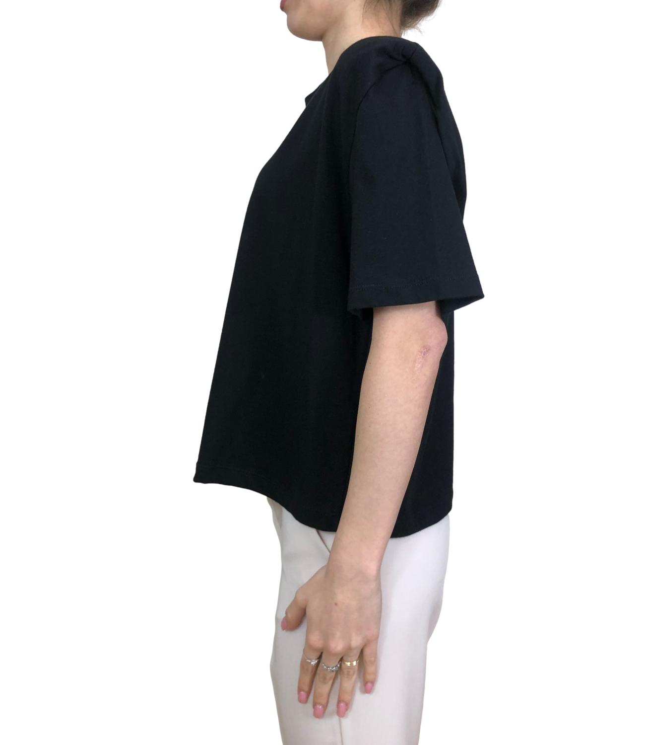Vicolo t-shirt con spalline nera donna