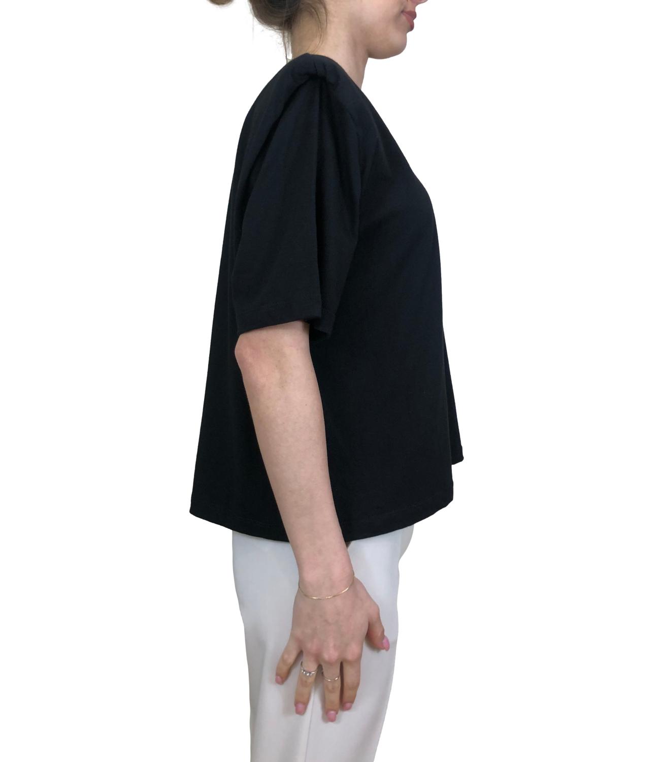 Vicolo t-shirt con spalline nera donna