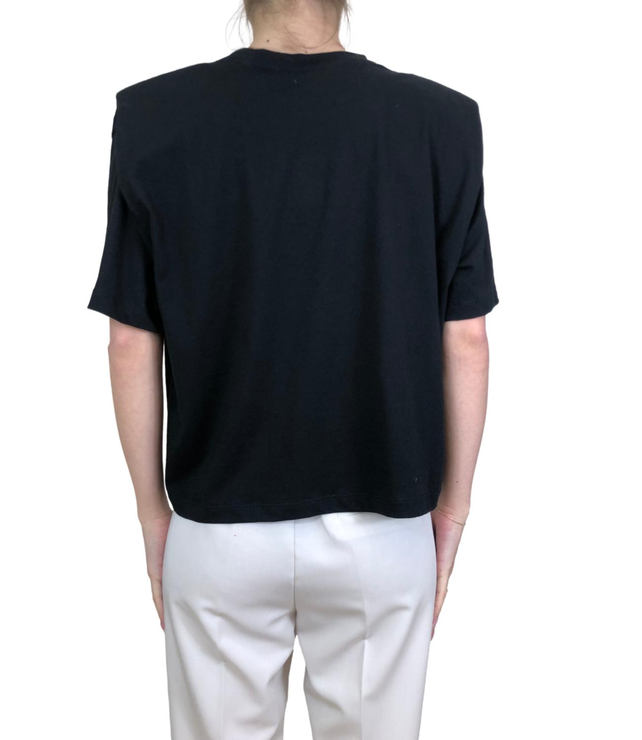 Vicolo t-shirt con spalline nera donna