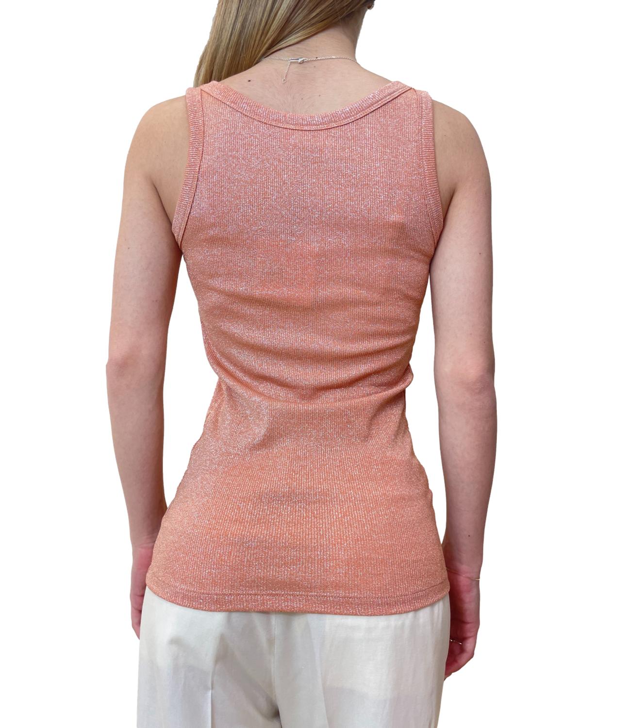 Vicolo canotta lurex arancio donna