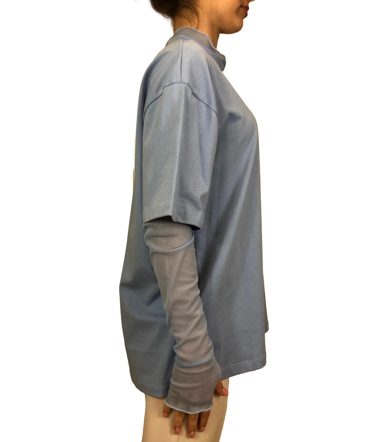 Vicolo t-shirt celeste donna
