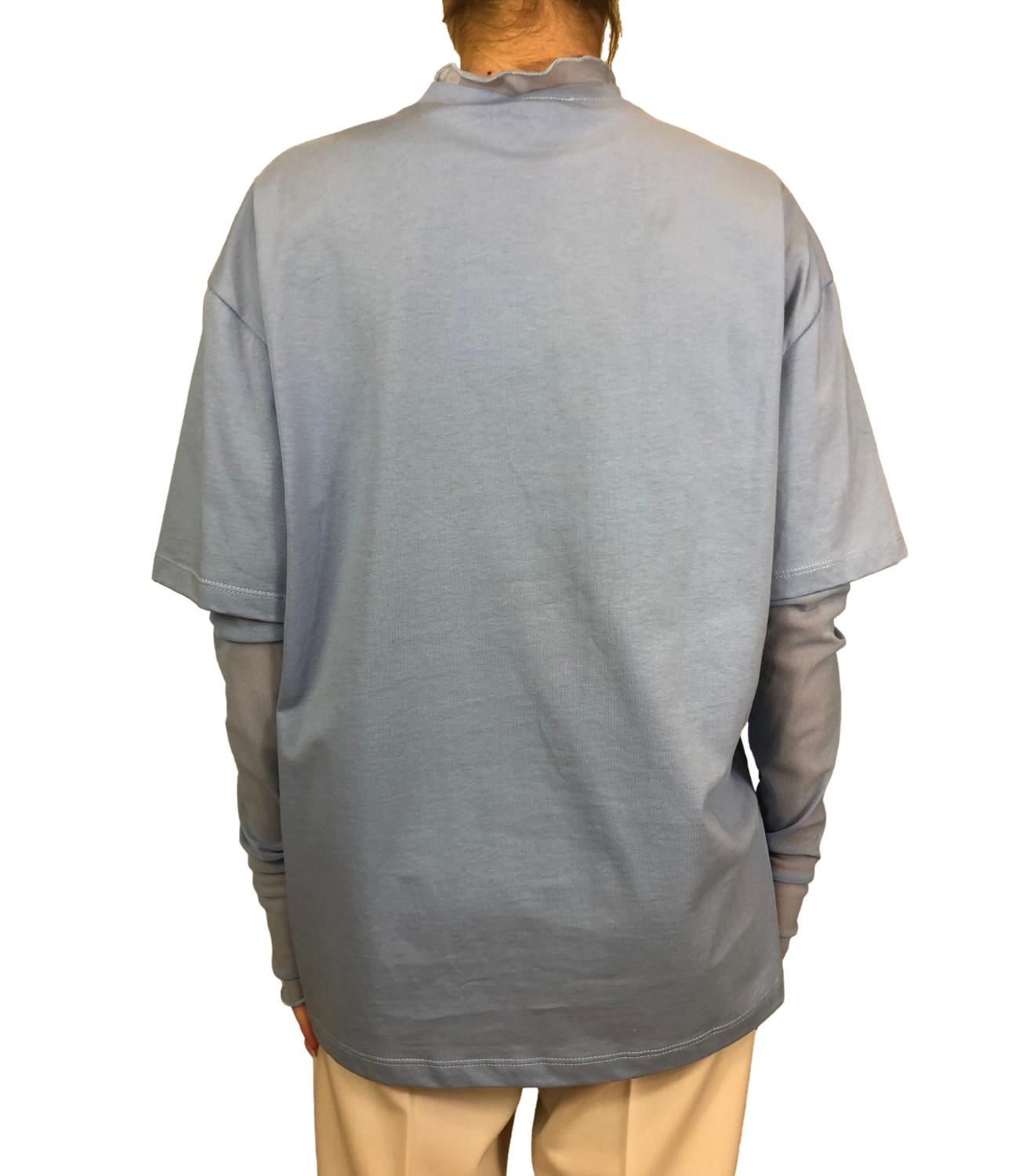 Vicolo t-shirt celeste donna