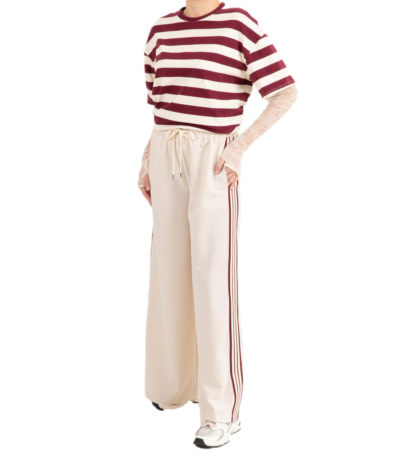 Vicolo t-shirt righe bordeaux/panna donna