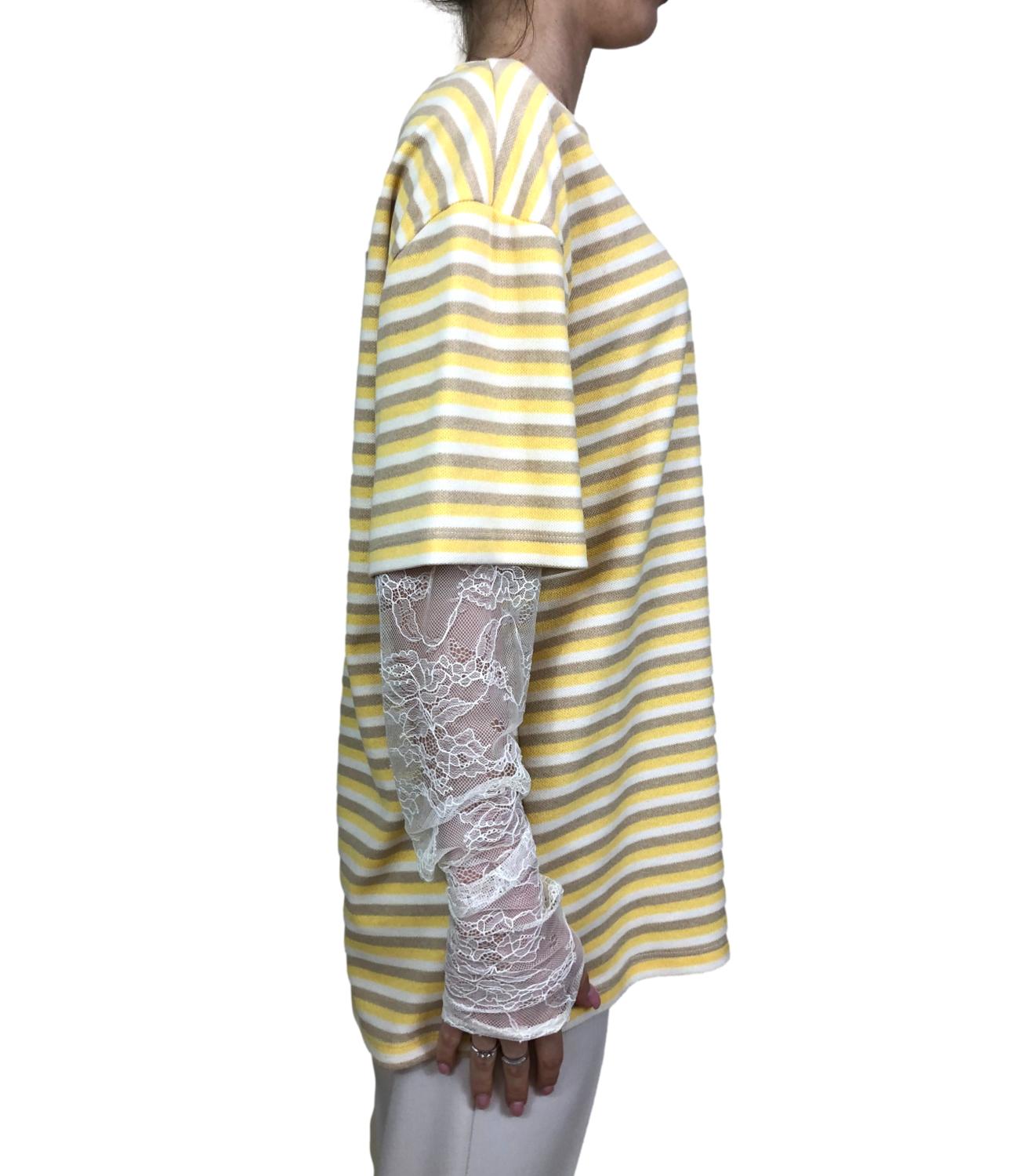 Vicolo t-shirt righe gialla donna