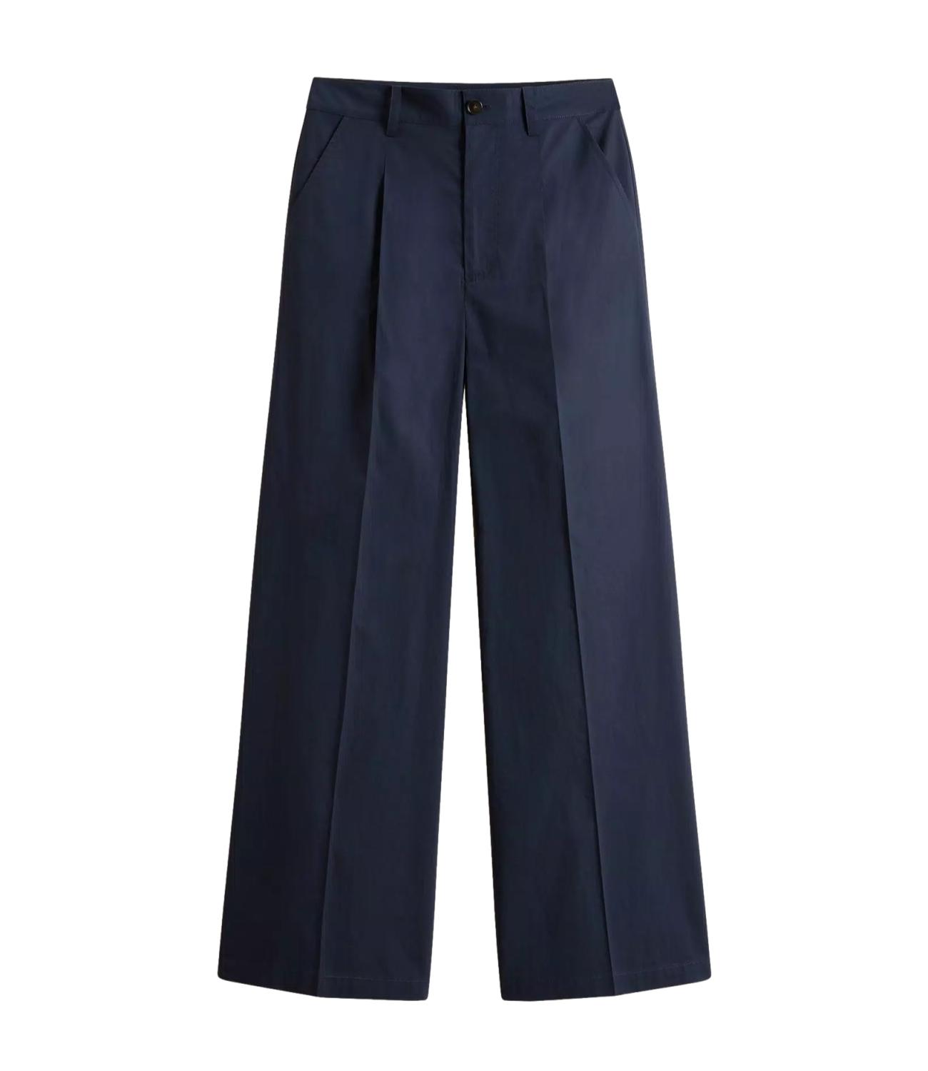 WIDE LEG CHINO TROUSER blu