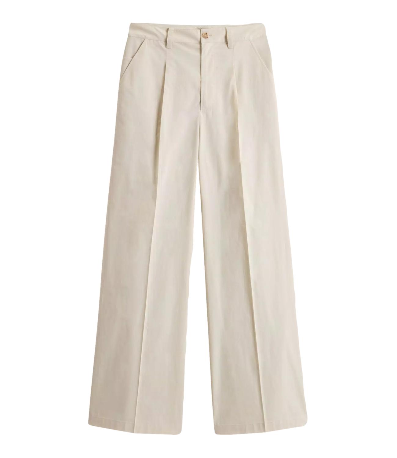 WIDE LEG CHINO TROUSER beige