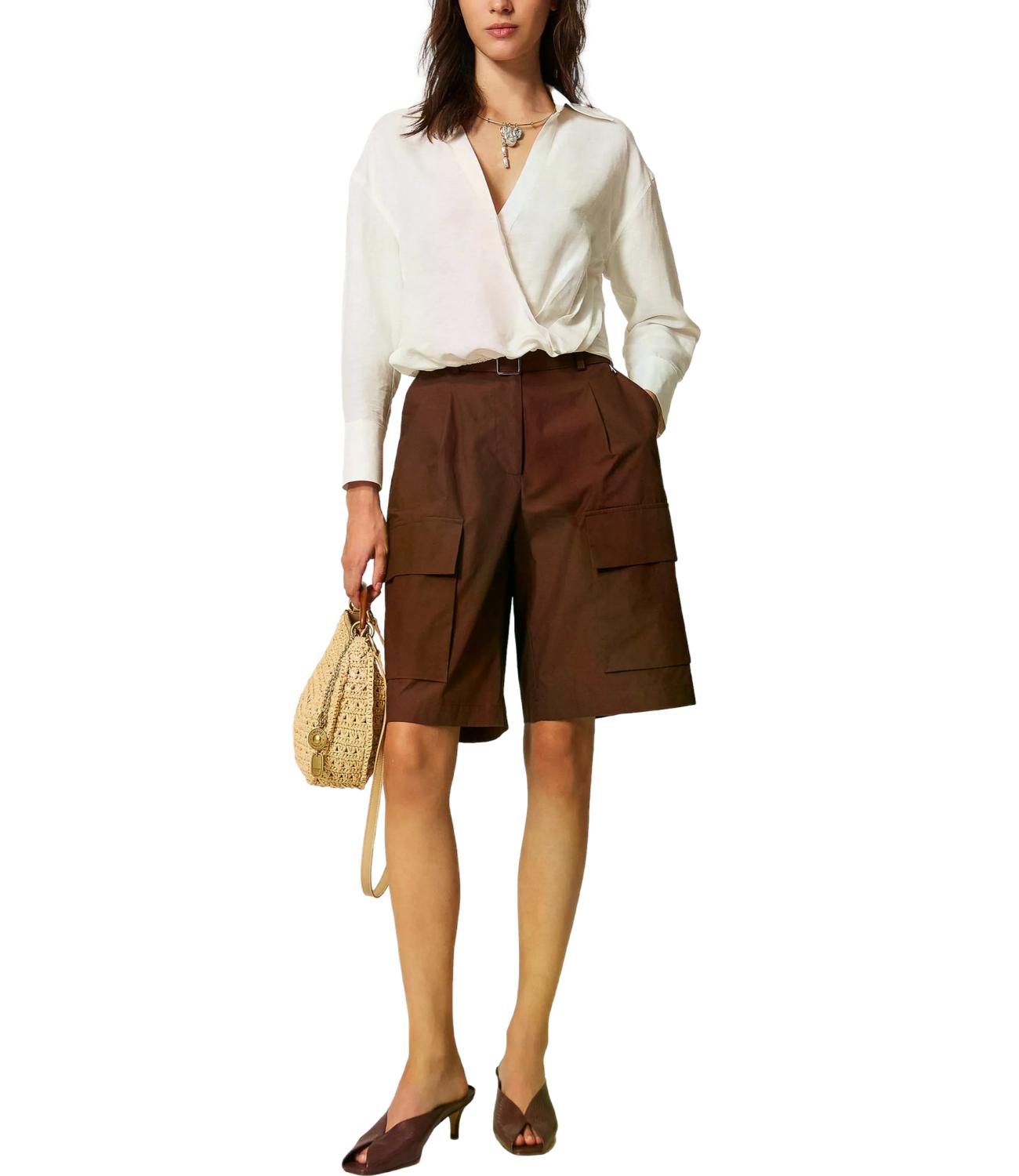 Actitude Twinset Bermuda Cioccolato Donna