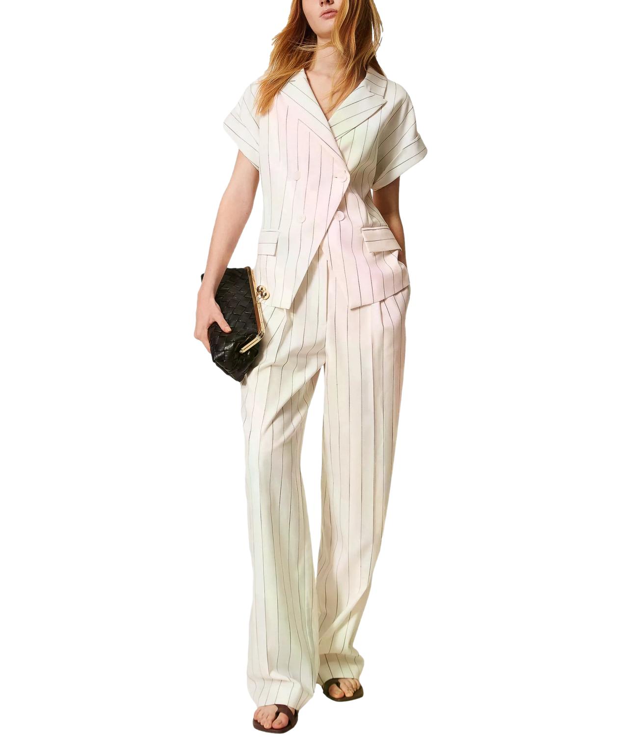 Actitude Twinset Pantalone Off White Donna