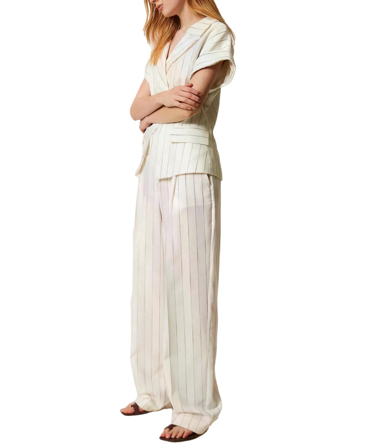 Actitude Twinset Pantalone Off White Donna