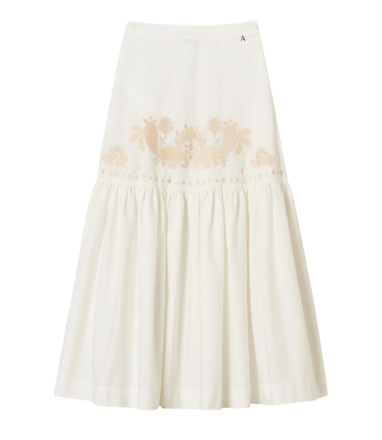 Actitude Twinset Gonna a fiori Bianco Donna