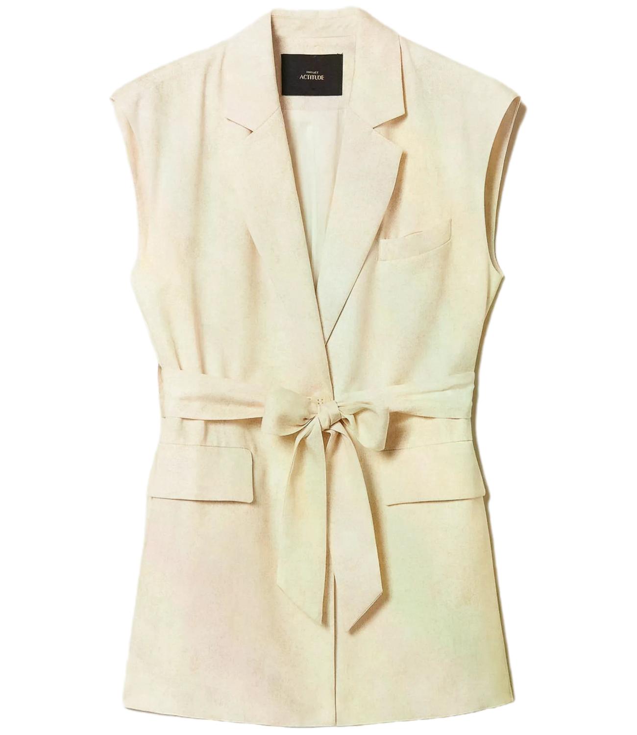 Actitude Twinset Gilet Beige Donna