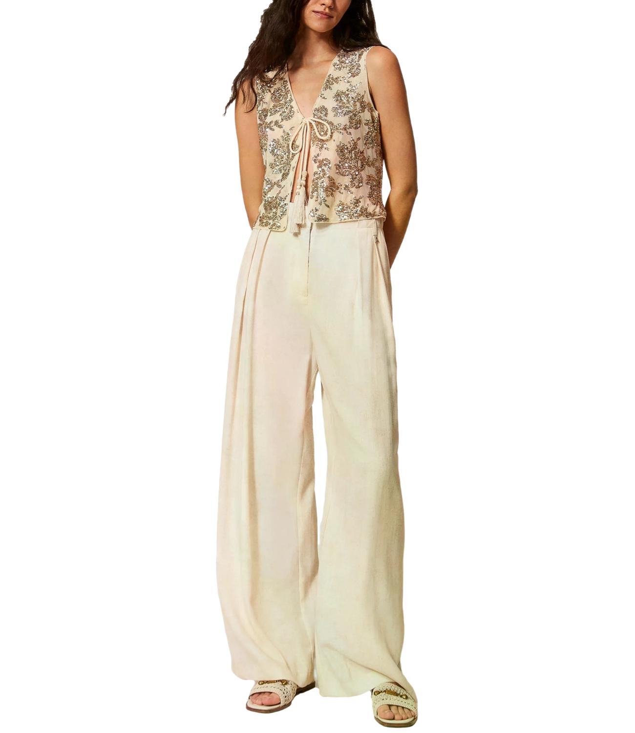 Actitude Twinset Pantalone Beige Donna