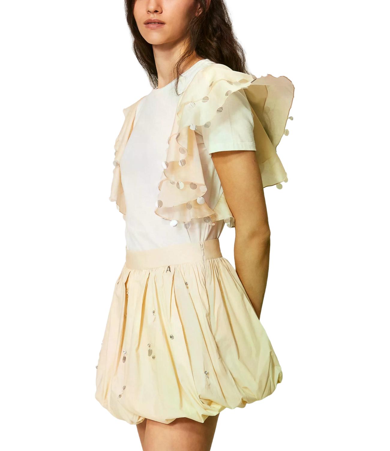 Actitude Twinset T-shirt Bianco/Beige Donna
