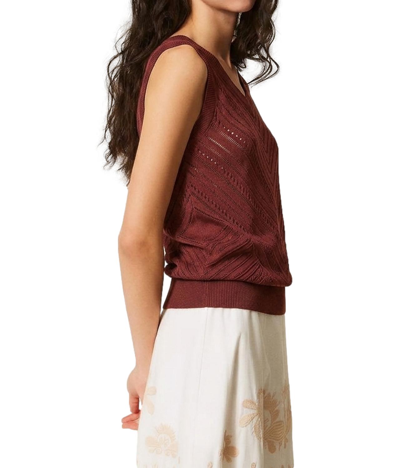 Actitude Twinset Maglia Terracotta Donna