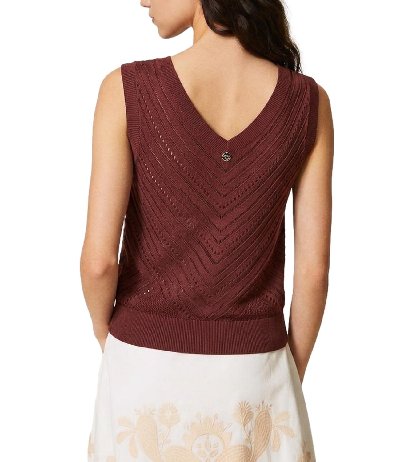 Actitude Twinset Maglia Terracotta Donna