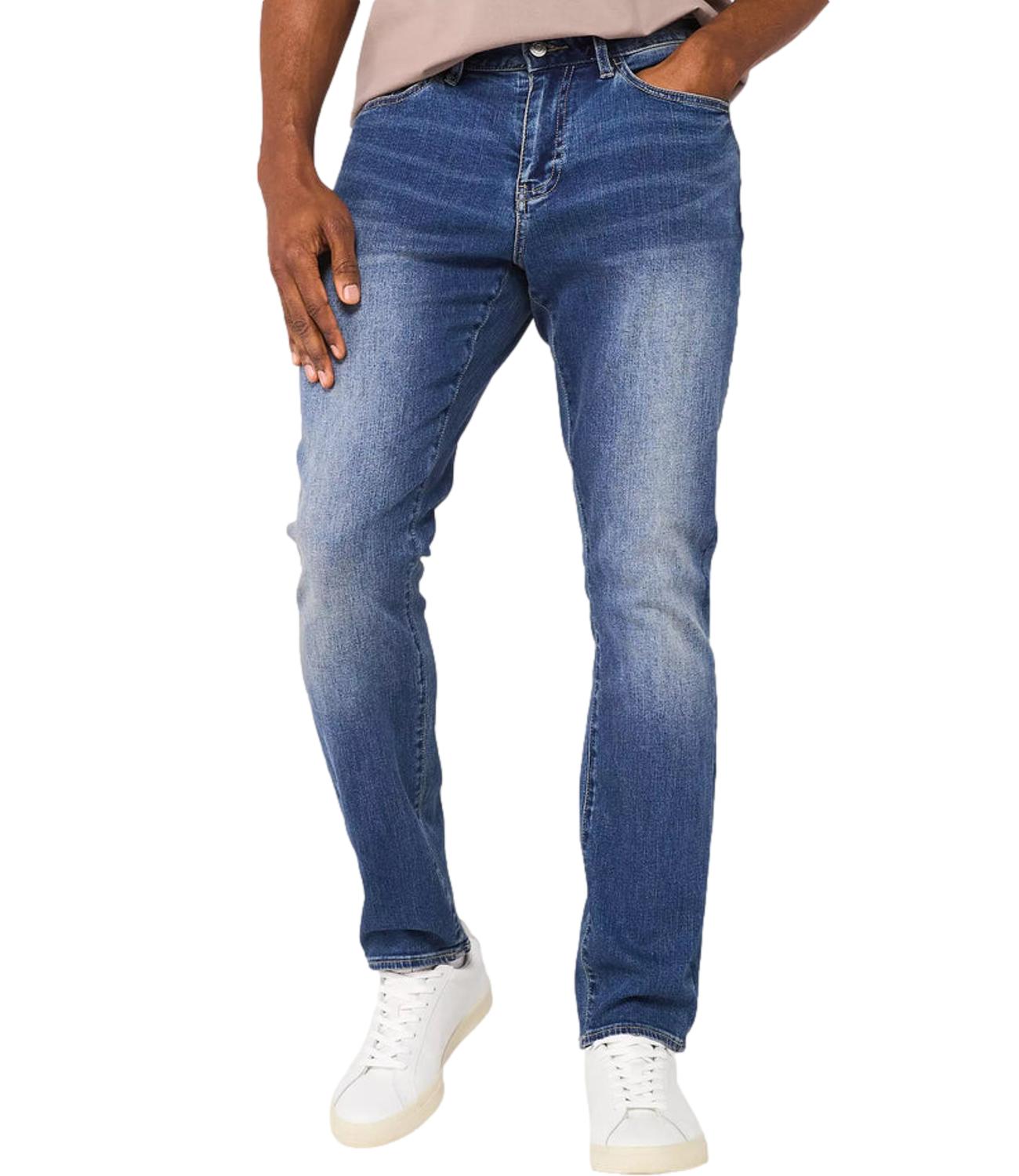 jeans AX cinque tasche blu denim medio uomo