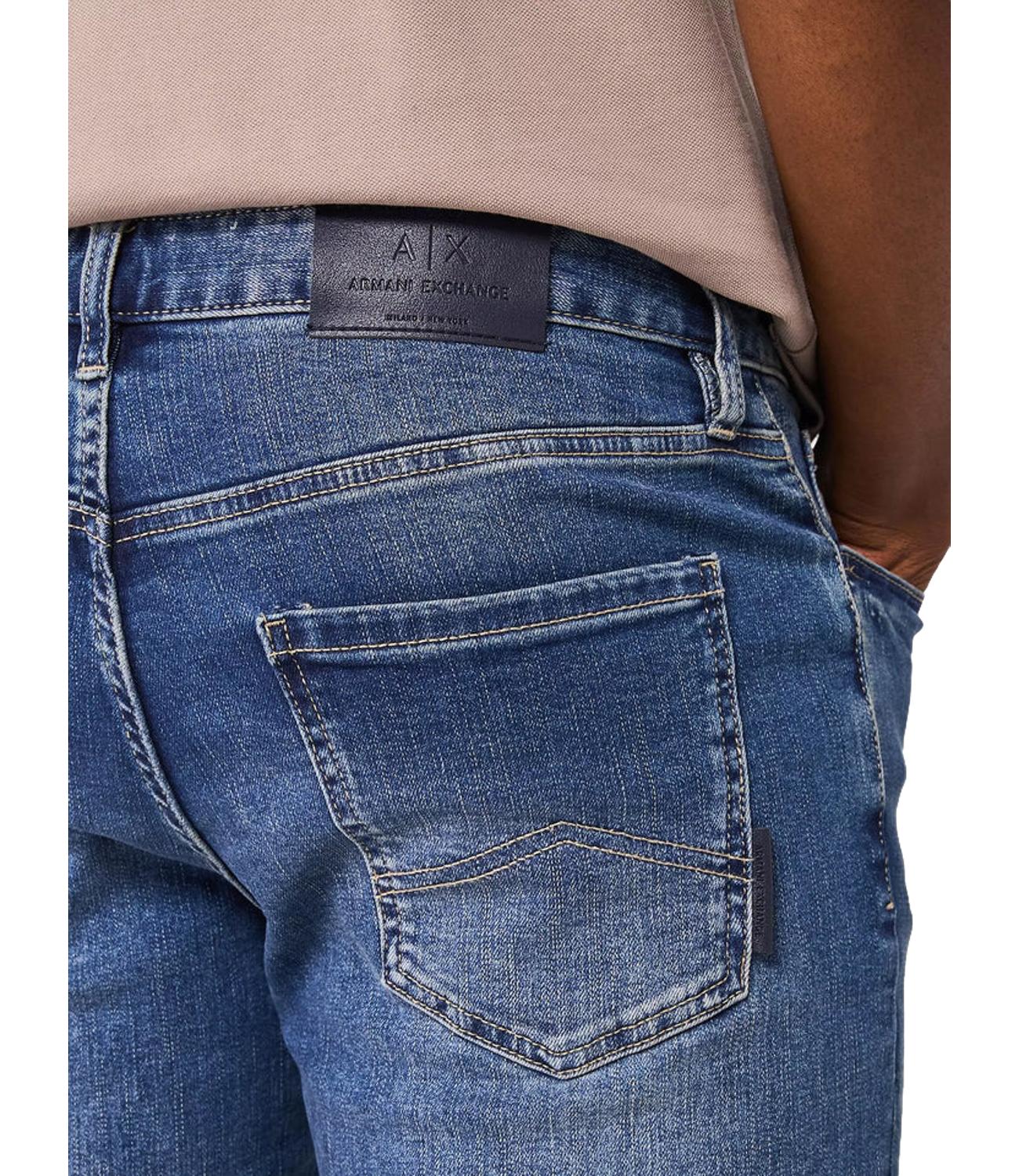 jeans AX cinque tasche blu denim medio uomo