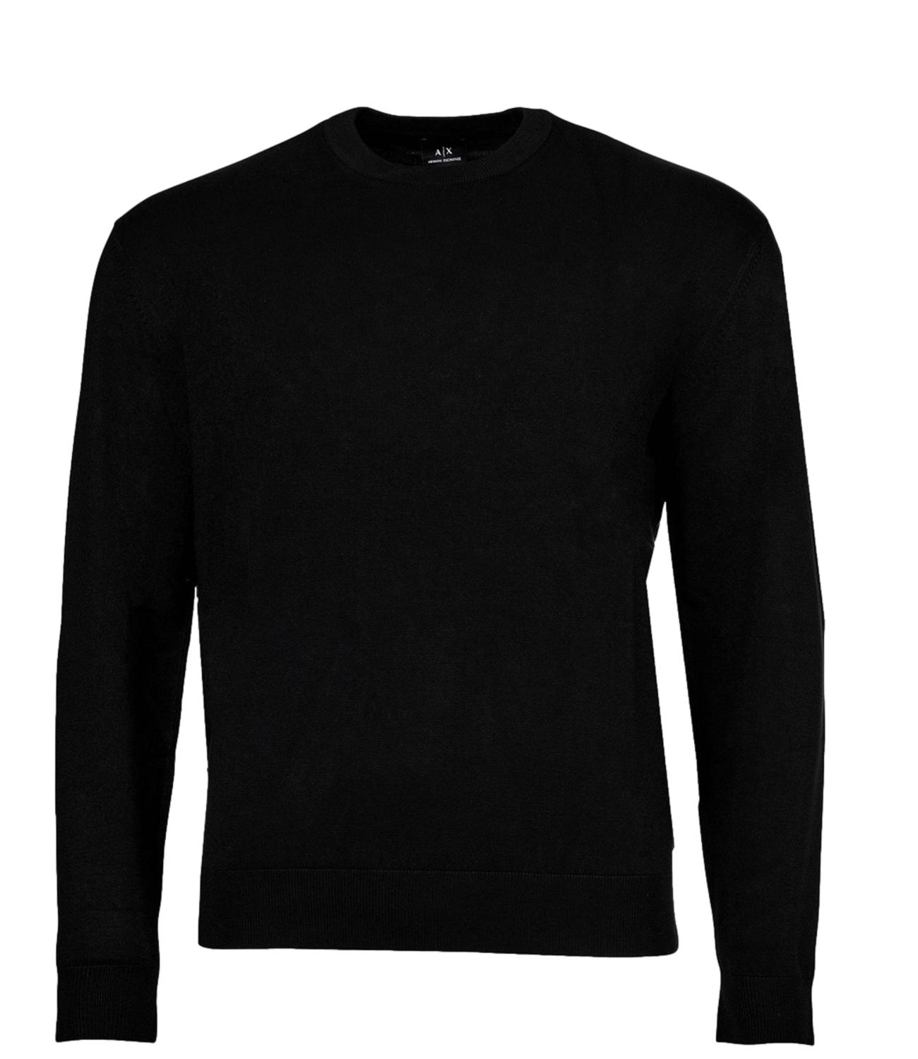 Pullover nero girocollo Nero Uomo