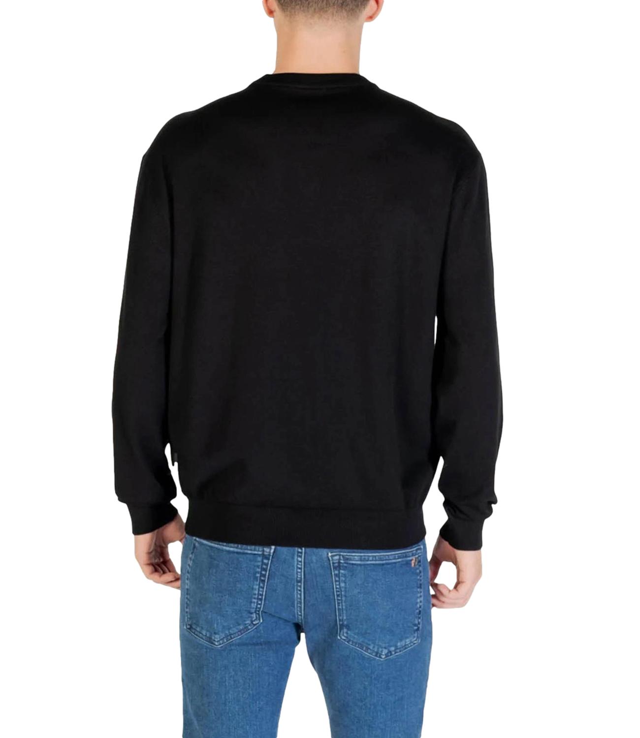 Pullover nero girocollo Nero Uomo