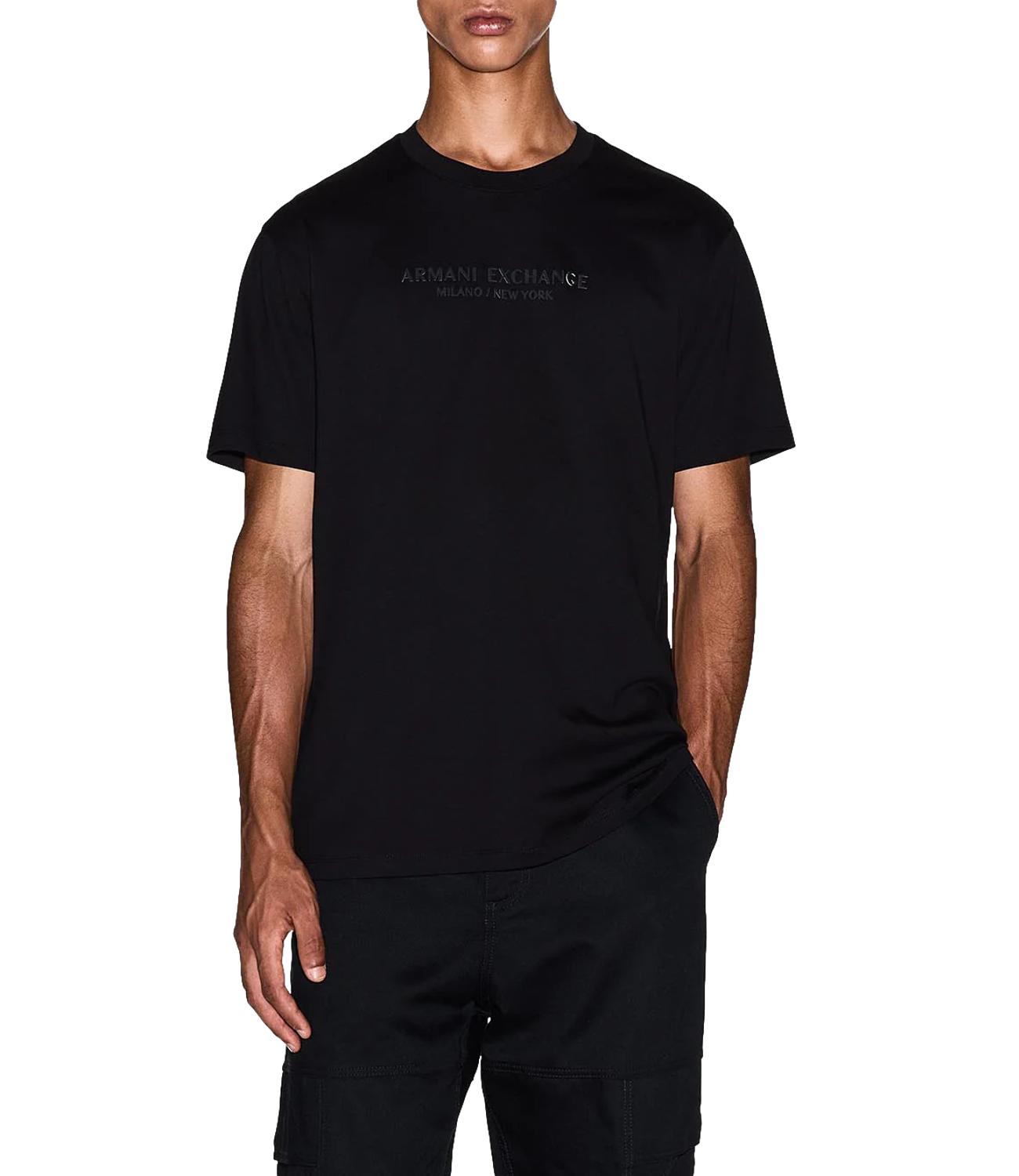 T-shirt Armani Exchange nera logo grande