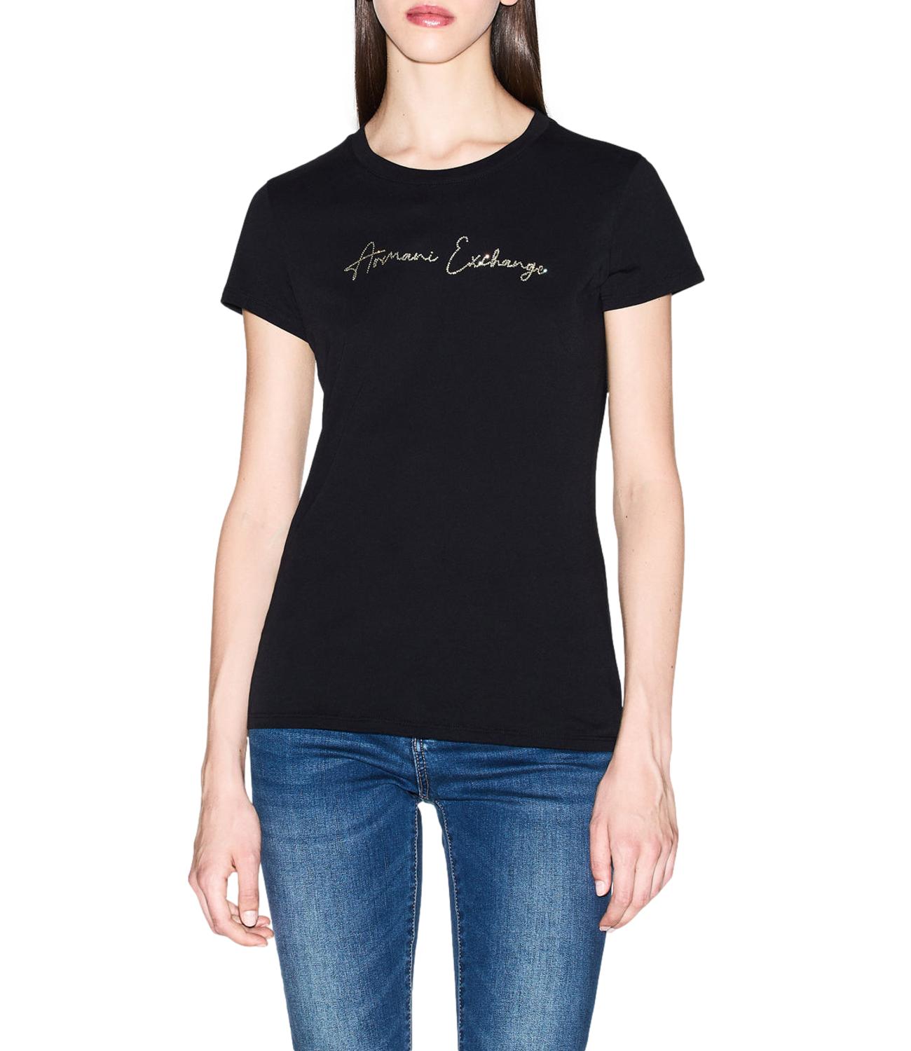 T-shirt Armani Exchange nera donna