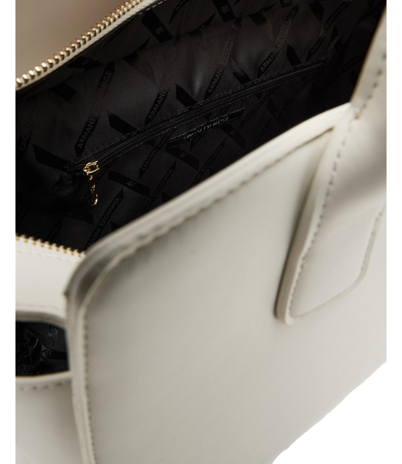 Borsa Armani Exchange bianca panna