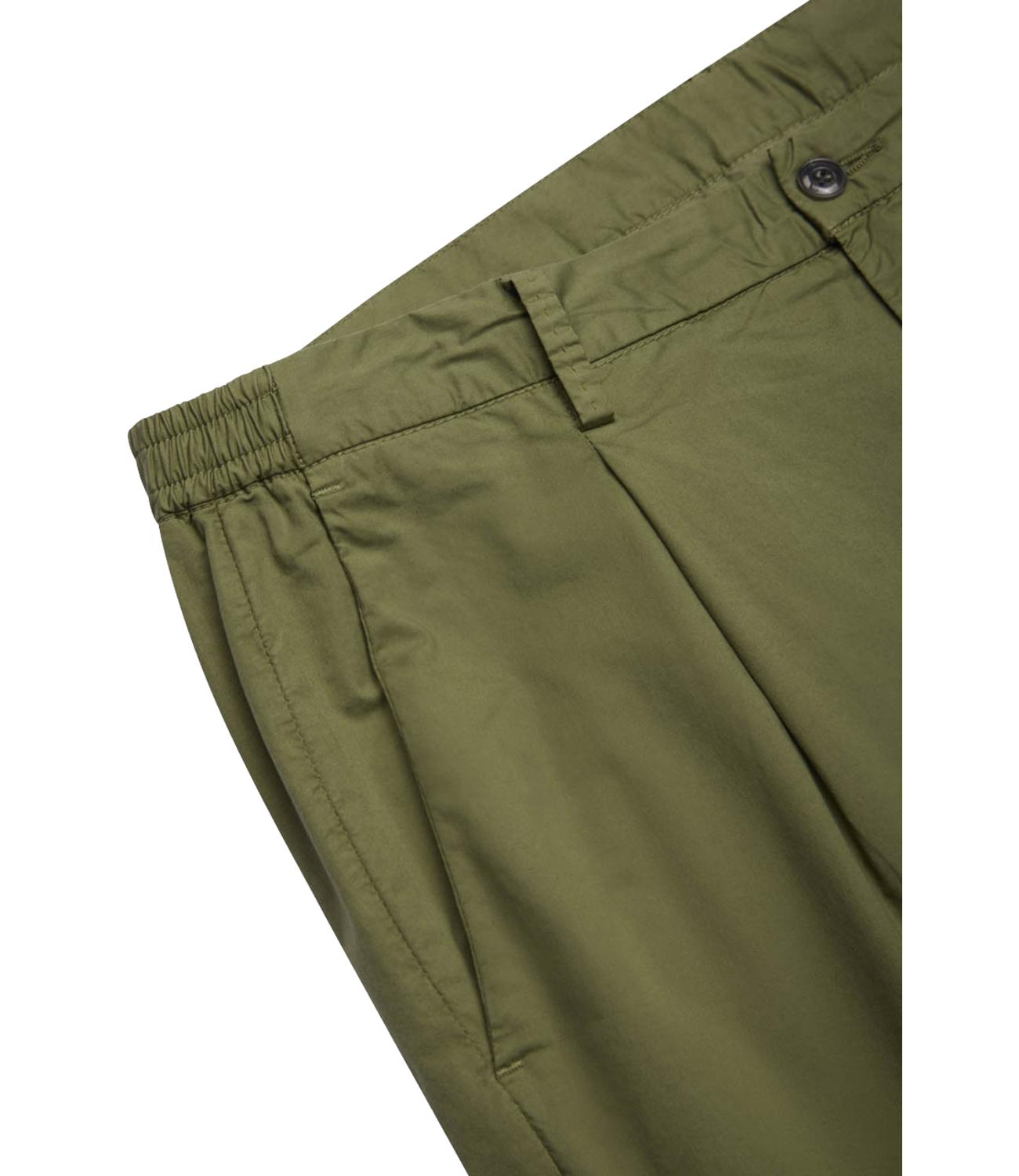 Pantalone laccio berlino cotone verde semi regolare