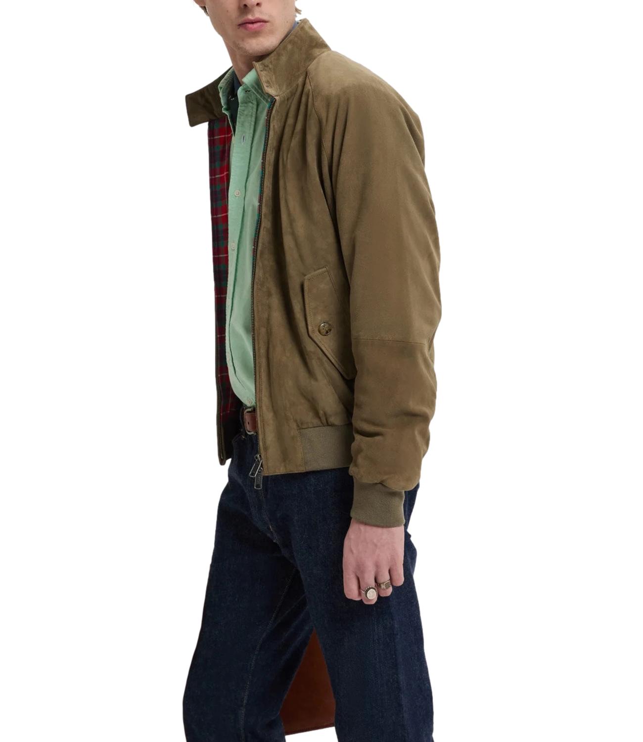 Giacca Camoscio Baracuta lichen green